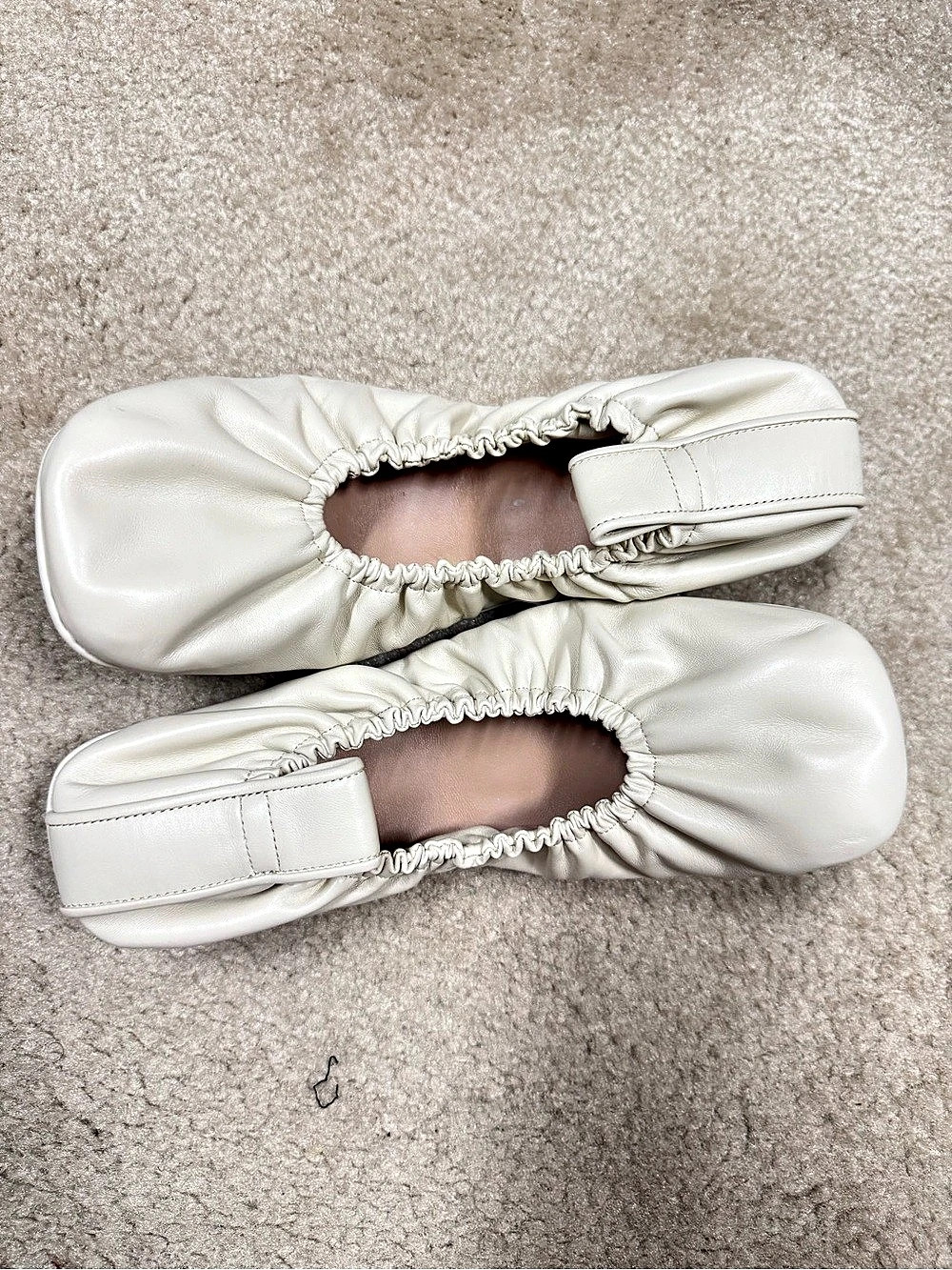Bottega Veneta Puddle Slingback Flat White Flats